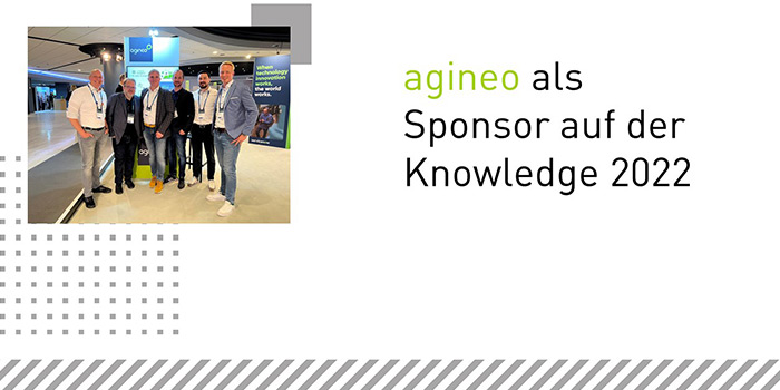 Banner: agineo als Sponsor auf der Knowledge 2022