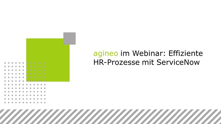 agineo-Webinar: Effiziente HR-Prozesse mit ServiceNow